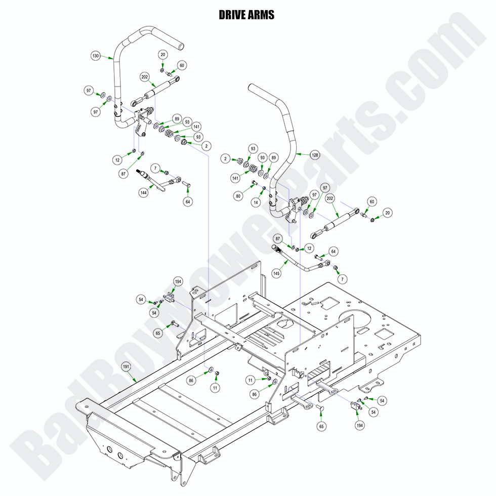 3096 - Bad Boy Mower Parts Lookup > 2023 > ZT Elite Limited > Drive Arms